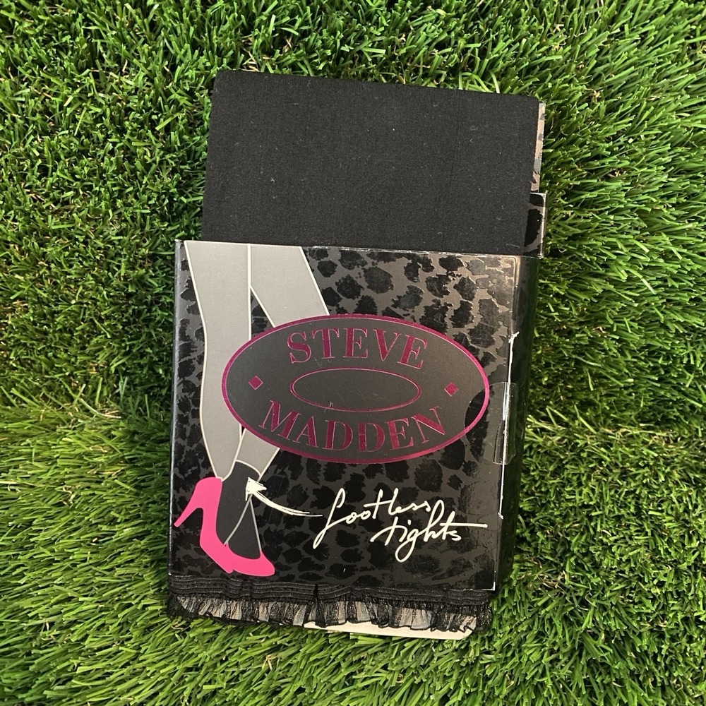 NEW Steve Madden Footless Tights Women's Black One Size
